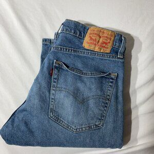 Levis 505 Regular Fit Mens Jeans W32 L32 Blue Denim Mid-Rise Straight Leg Classi